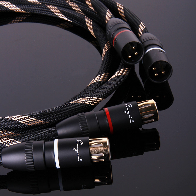 Cayin CS-220 XLR Hifi vergoldetes Audiokabel, symmetrisches Kabel, 1,2 m Paar