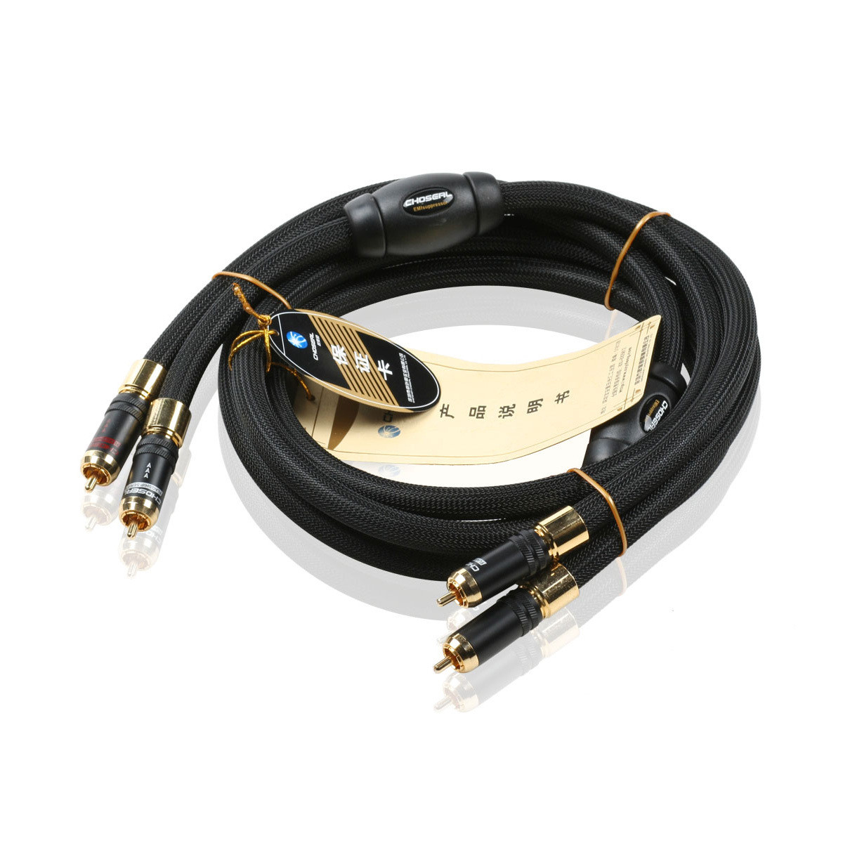 Choseal AB-5408 Audiophile Audio Cable 1.5M 6N OCC Позолоченная пара цифровых коаксиальных кабелей 24K