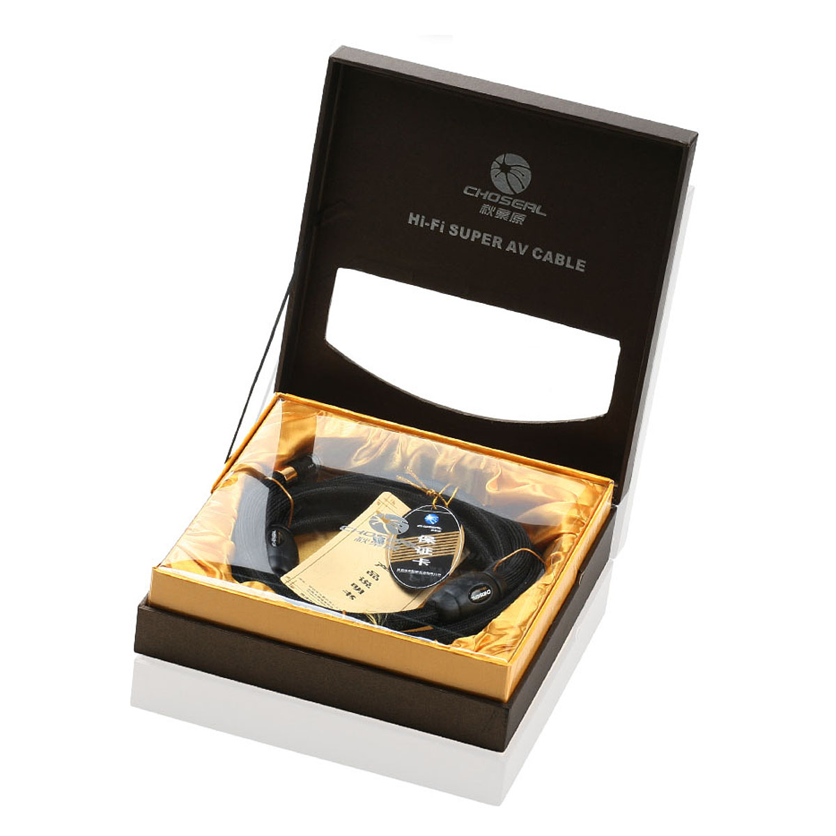 Choseal AB-5408 Câble Audio Audiophile 1.5M 6N OCC 24K Paire de Câble Coaxial Numérique Plaqué Or Choseal AB-5408 Câble Audio Audiophile 1.5M 6N OCC 24K Paire de Câble Coaxial Numérique Plaqué Or