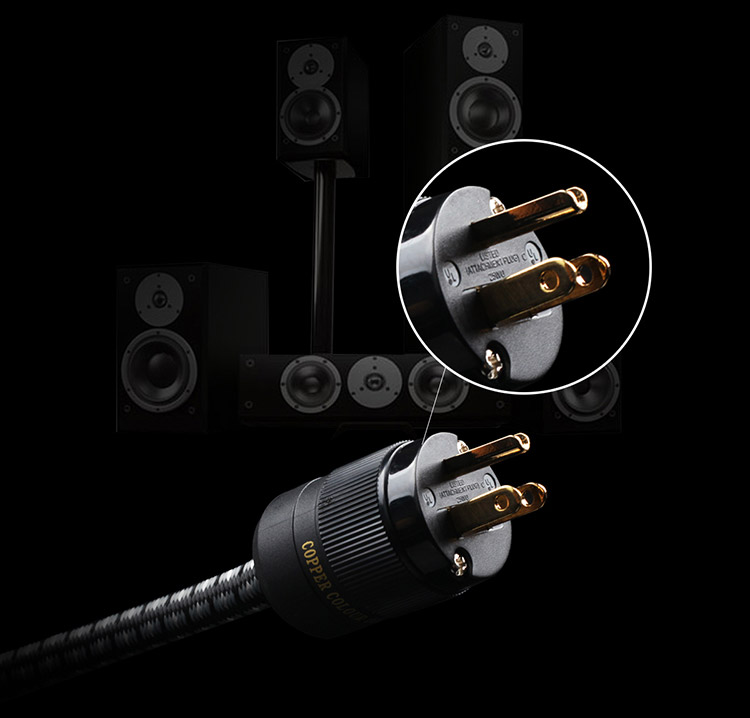 Copper Colour CC MOON III Audiophile Power Cord AU/AR/US/EURO Schuko Plug Freeze