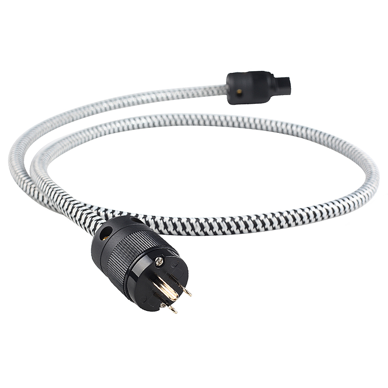 Color cobre CC Whisper II CN/US/EURO Enchufe Schuko Cable de alimentación Plata