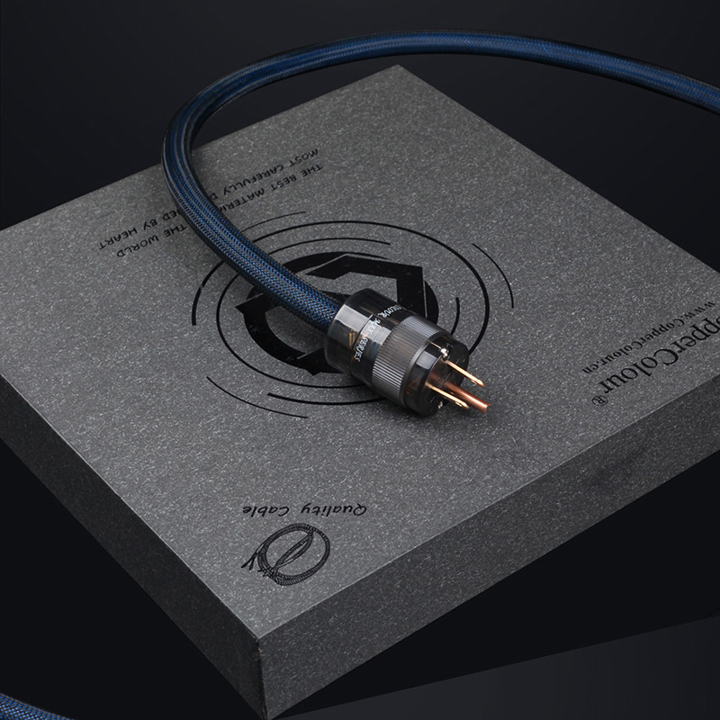 Copper Colour CC POWER-2 US/AU/EURO Schuko Plug OCC Power cable for Home Theater