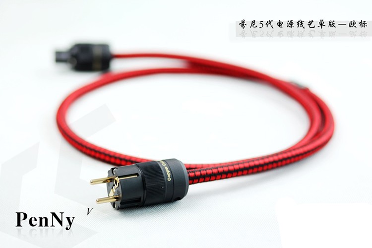 Copper Colour CC PenNy V CN/US/EURO Schuko Plug Power Cord Power cable OFC