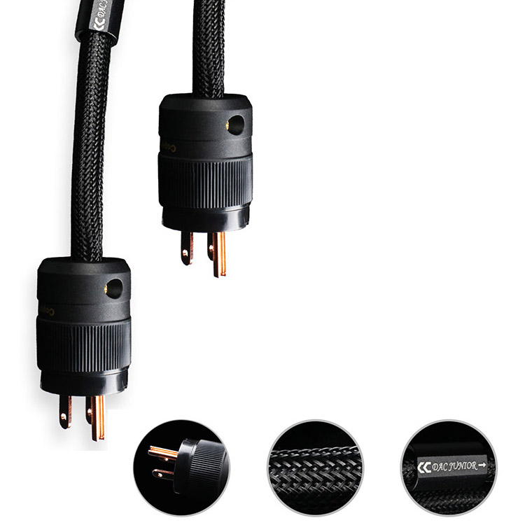 CopperColour CC DAC JUNIOR POWERCORD Audiophile Power Cable US/EUR Schuko Plug
