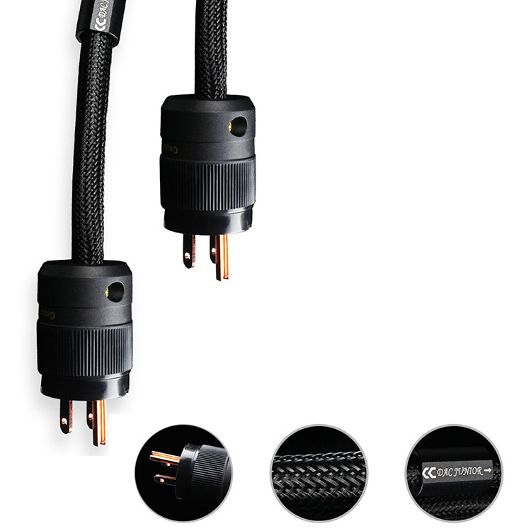 CopperColour CC DAC JUNIOR POWERCORD Audiophiles Stromkabel US/EUR Schuko-Stecker