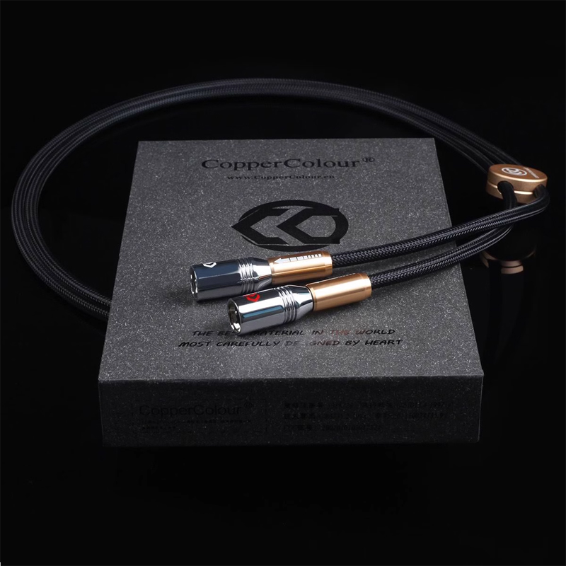 Copper Colour CC Alpha Audiophile Cables XLR Connector HiFi Audio interconnect Cord Pair Copper Colour CC Alpha Audiophile Cables XLR Connector HiFi Audio interconnect Cord Pair