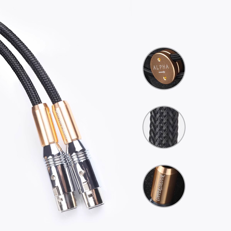Copper Colour CC Alpha Audiophile Cables XLR Connector HiFi Audio interconnect Cord Pair Copper Colour CC Alpha Audiophile Cables XLR Connector HiFi Audio interconnect Cord Pair