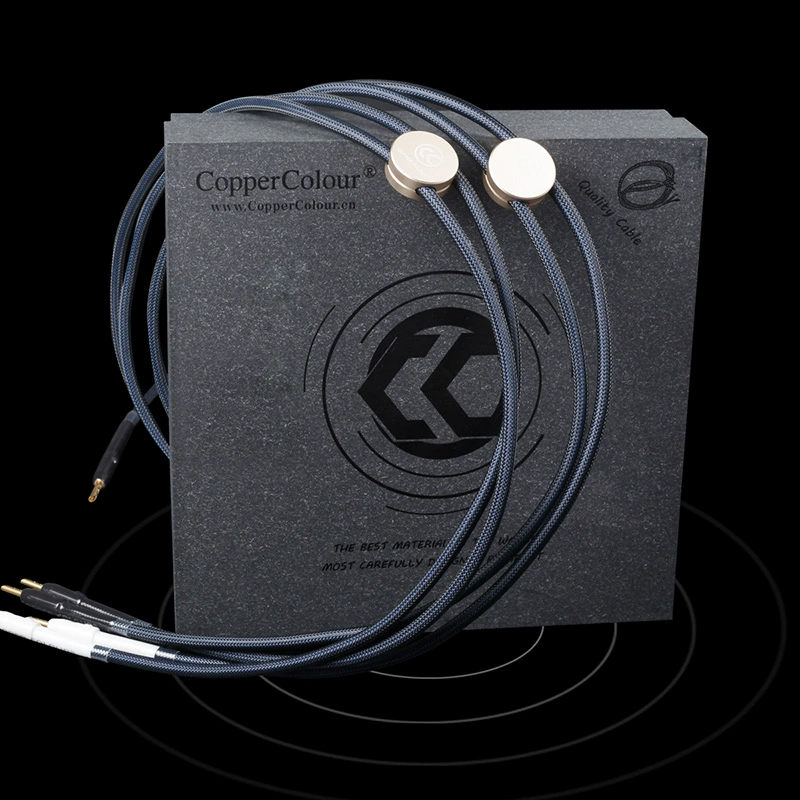 Copper Colour ALPHA Alloy Speaker Cable Gold Banana/Y Plug A Pair