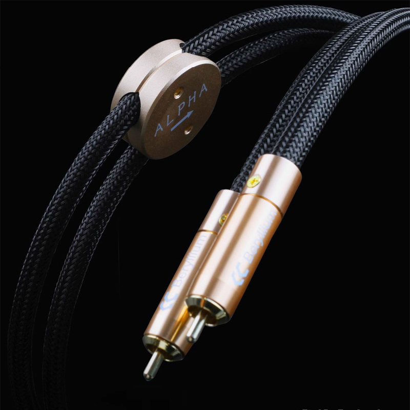 Copper Colour CC Alpha Audiophile Cables RCA Connector HiFi Audio interconnect Cord Pair