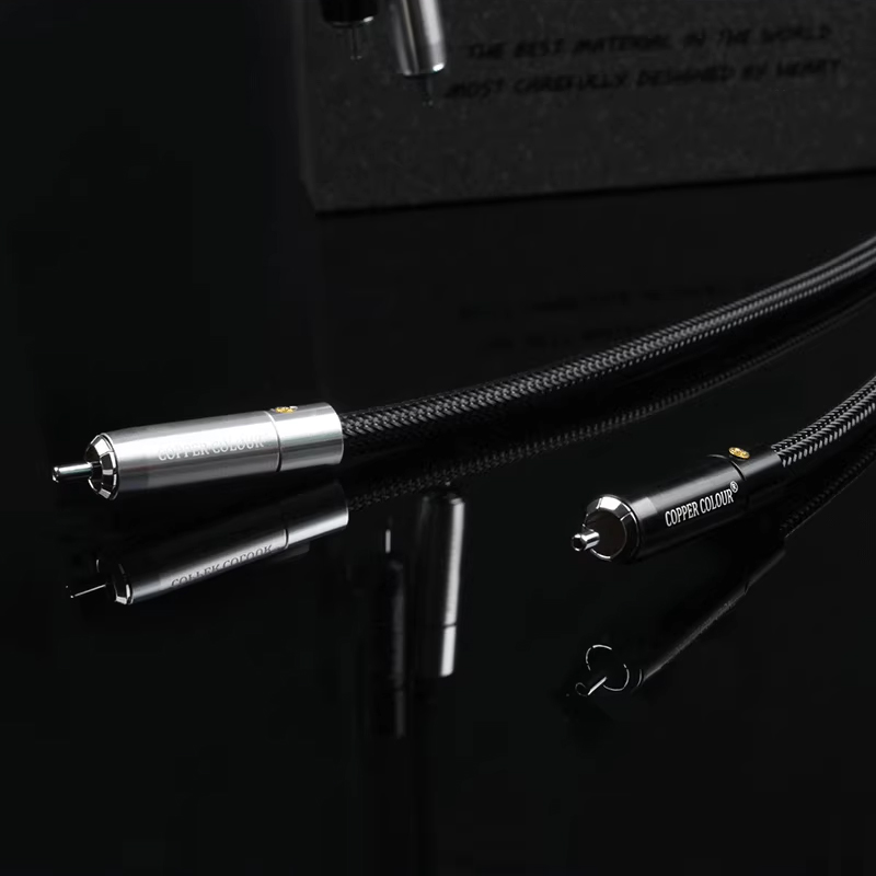 Copper Colour CC BETA Audiophile Cables RCA Connector HiFi Audio interconnect Cord Pair Copper Colour CC BETA Audiophile Cables RCA Connector HiFi Audio interconnect Cord Pair