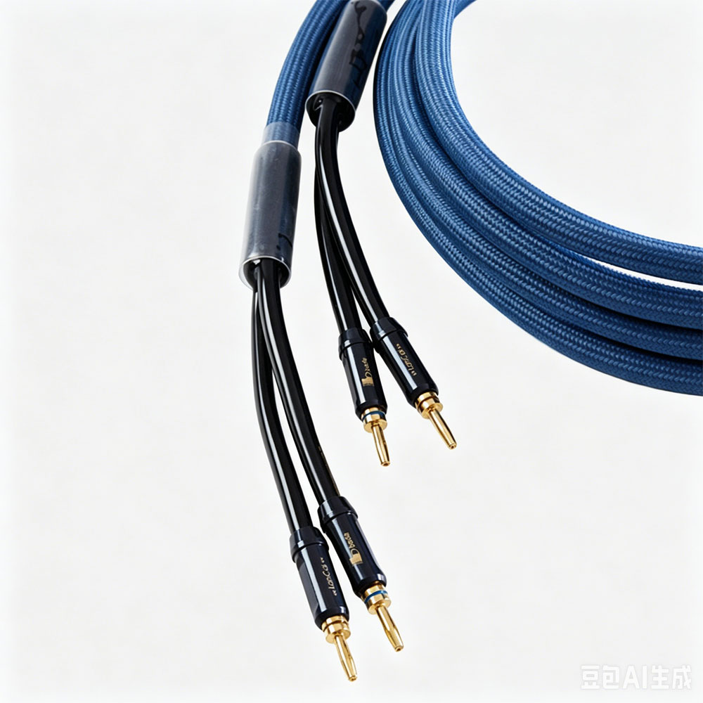 Bada 5N oxygen-free Copper Audiophile Speaker Cable Gold-plated Banana Plug Pair 2.5M