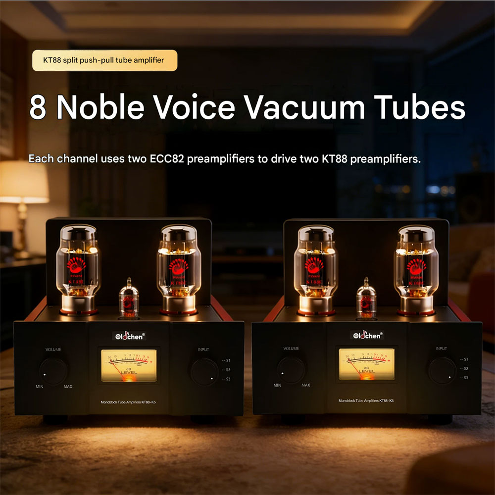 oldchen KT88 Hi-end Push-Pull Audiophile Tube  Amplifier Dual-channe 65W*2