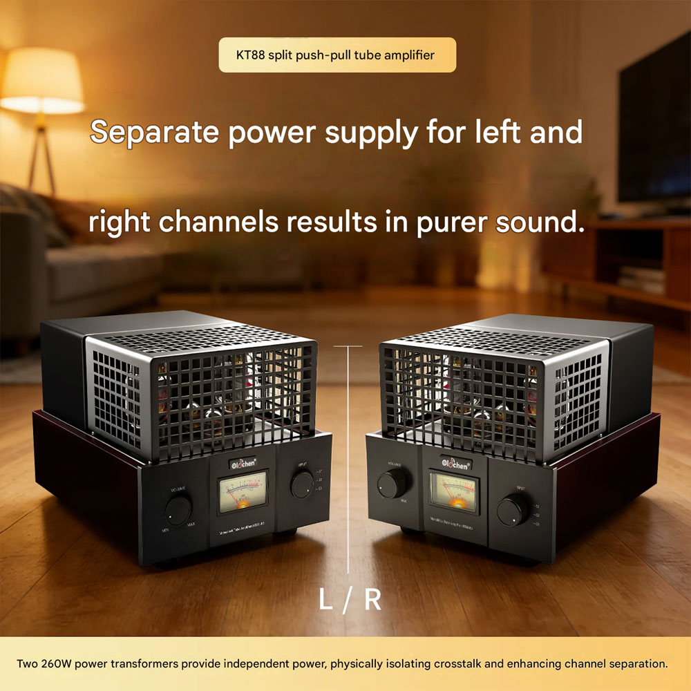 oldchen KT88 Hi-end Push-Pull Audiophile Tube  Amplifier Dual-channe 65W*2