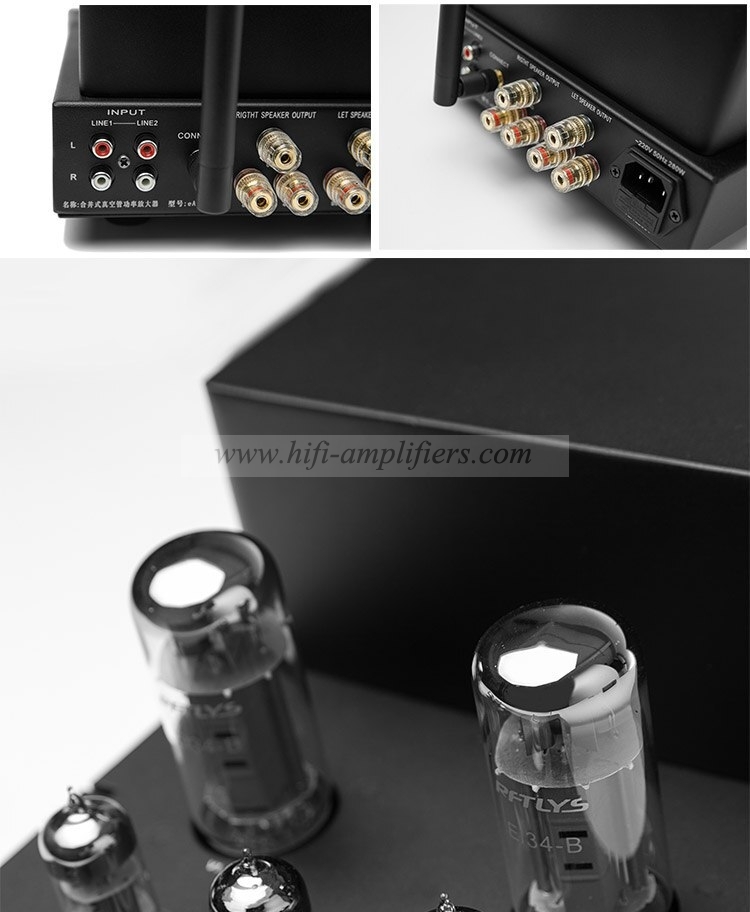 RFTLYS EA1A EL34 tube Headphone Amplifier & HiFi Integrated Amp with Bluetooth