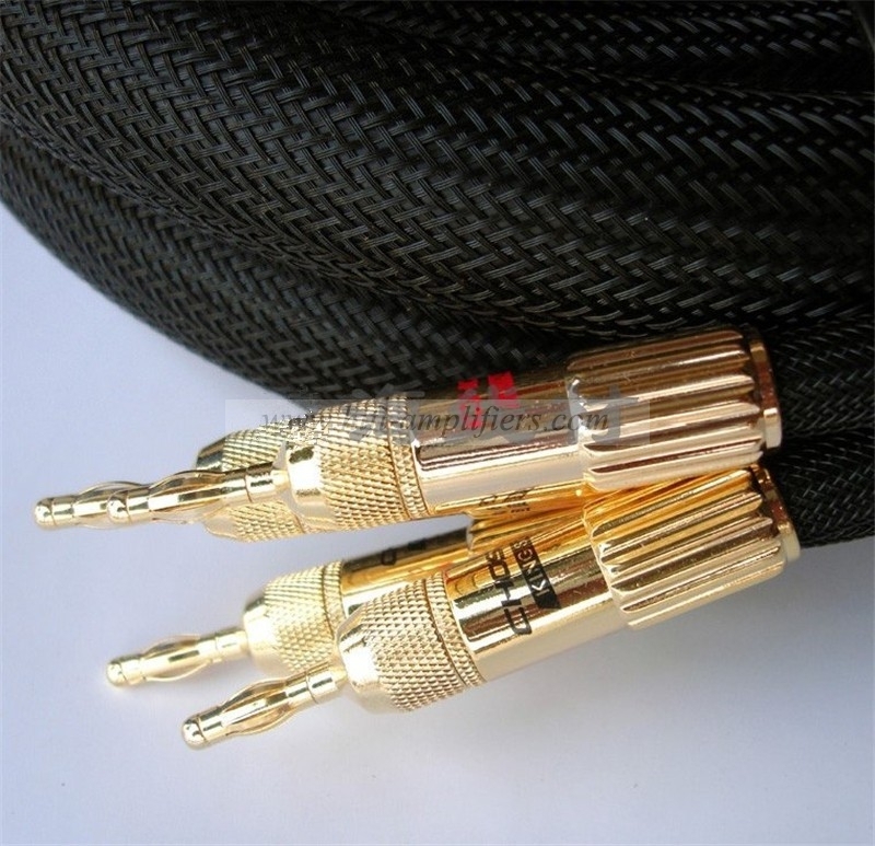 Choseal LA-5101 6N OCC Audiophile HIFI Speaker Cable  24K gold-plated banana plug  2.5m