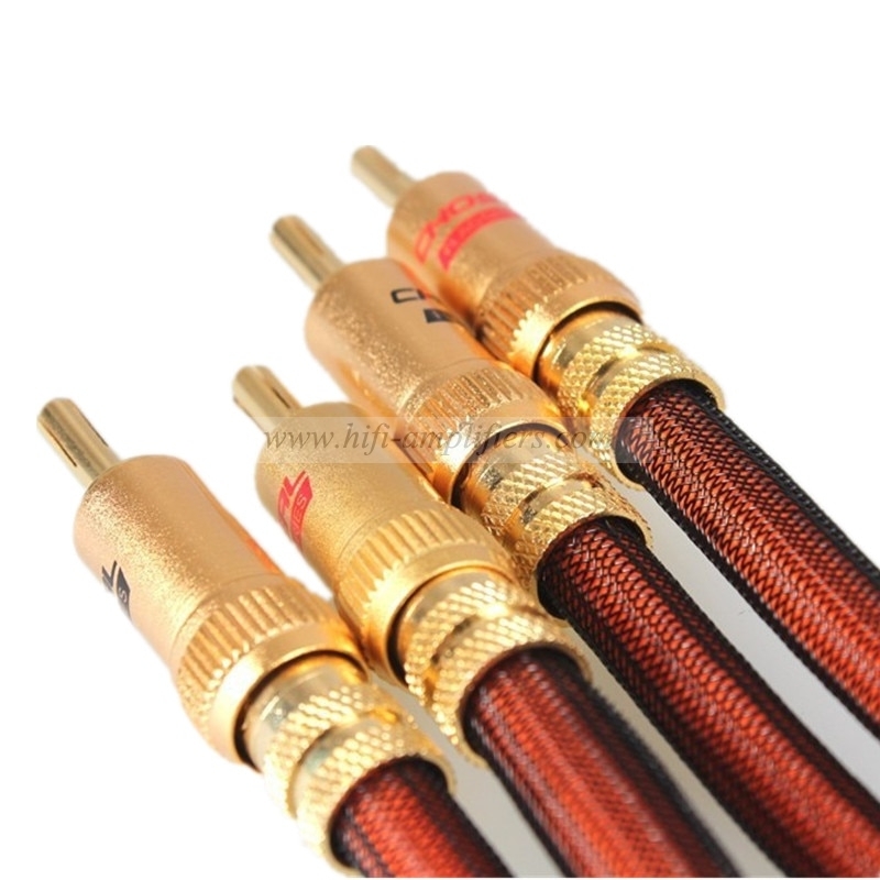 Pair Of 5ft RCA Audio Cables - 4N-OFC HIFI Quality, Choseal Connectors For Clear Sound