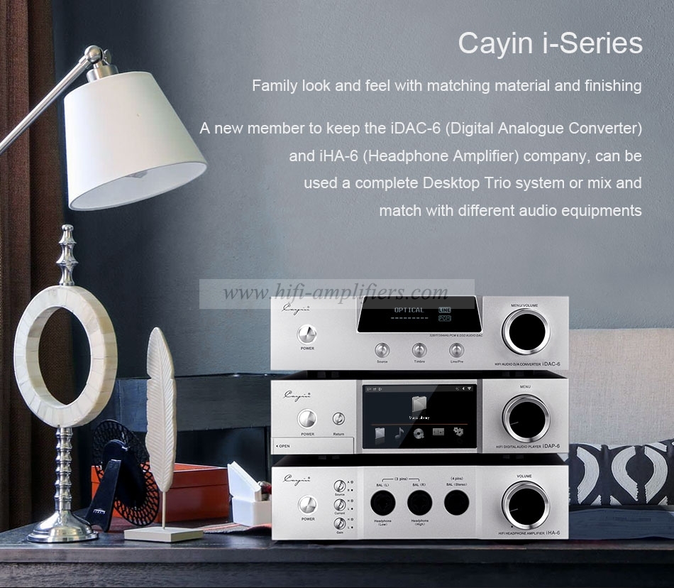 Cayin IHA-6 & iDAC-6 MK2 vacuum Tube Decoder HIFI Balanced headphone Amplifier Set