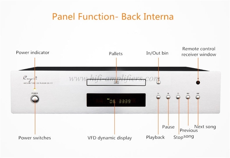 Cayin CD-11T Vacuum Tube CD Player XLR RAC Optical Coaxial Output CS4398 Chip Special EI Transformer 12AU7