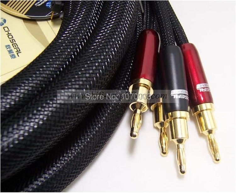 Choseal LB-5108 6N OCC Speaker Cable / 24K gold-plated banana Plug  Pair