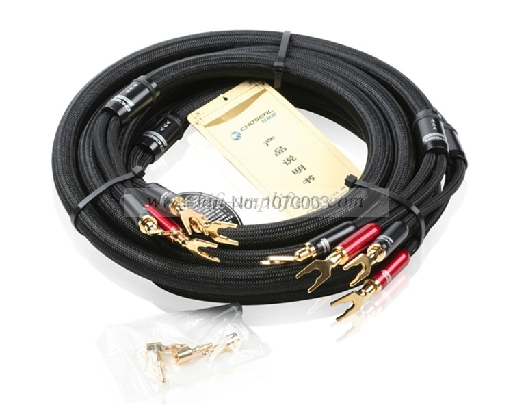 Choseal LB-5108 6N OCC Speaker Cable / 24K gold-plated banana Plug  Pair