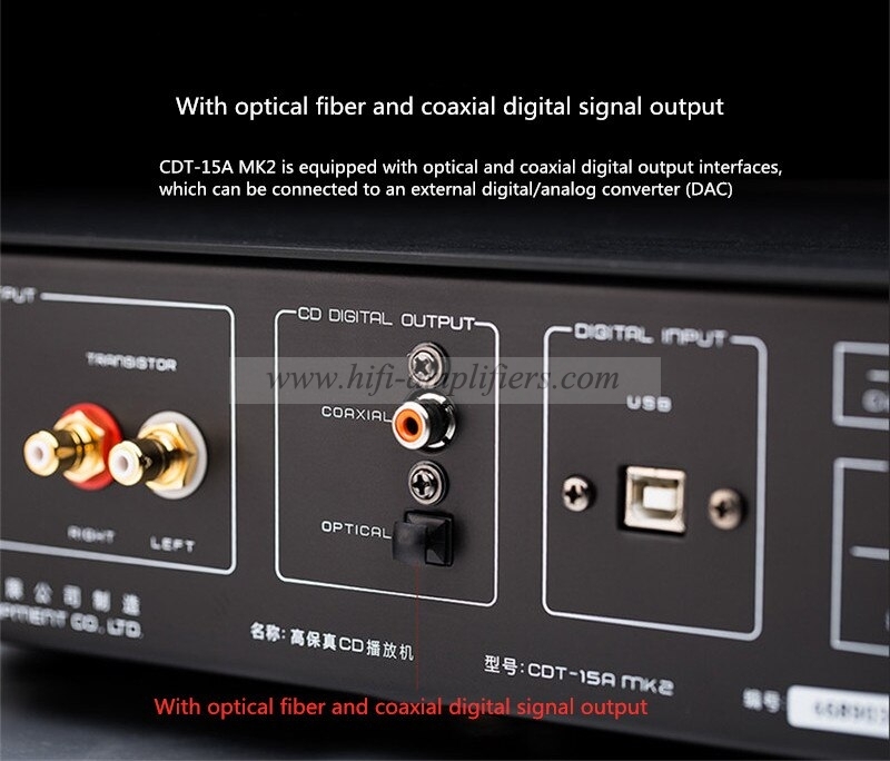 Cayin CDT-15A MK2 Vacuum tube CD Player XLR Output Hifi Vacuum tube USB DAC
