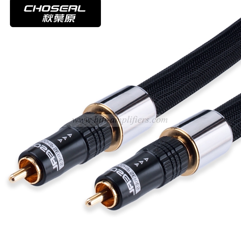 choseal TB-5208 4N OFC Digital Coaxial Cable OD13mm 24Kgold-plated Plug Cable