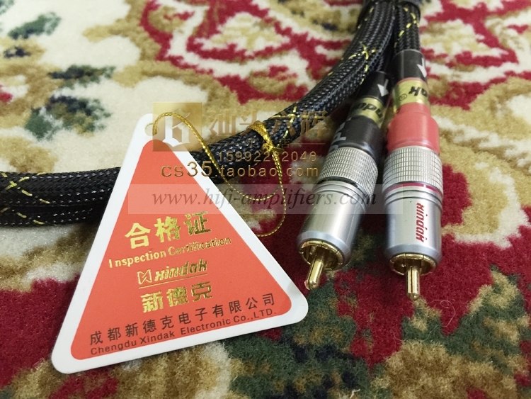 Xindak AC-01 Analogue RCA Interconnects Cable Pair 1M