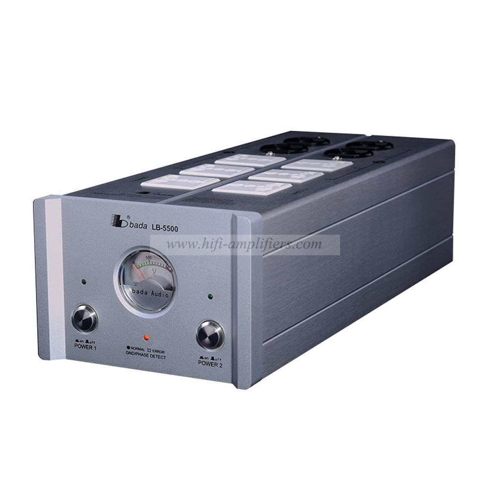 ada LB-5500 HiFi Power Filter Plant Schuko Socket 8Ways AC Power Conditioner Audiophile Power Purifier With US Outlets