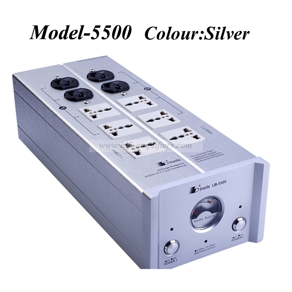 ada LB-5500 HiFi Power Filter Plant Schuko Socket 8Ways AC Power Conditioner Audiophile Power Purifier With US Outlets