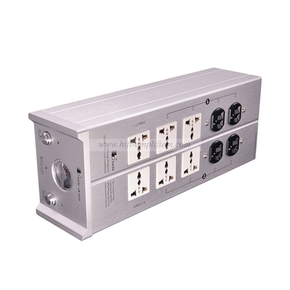 ada LB-5500 HiFi Power Filter Plant Schuko Socket 8Ways AC Power Conditioner Audiophile Power Purifier With US Outlets