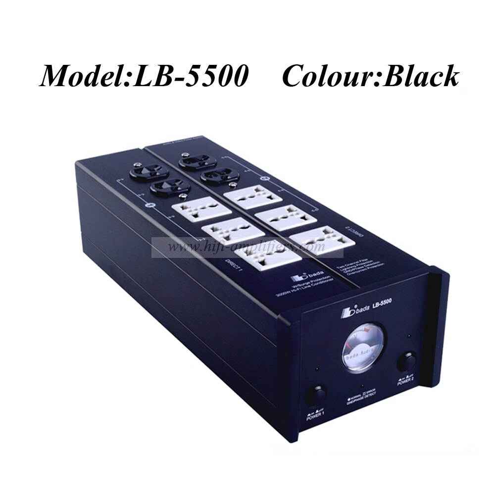 ada LB-5500 HiFi Power Filter Plant Schuko Socket 8Ways AC Power Conditioner Audiophile Power Purifier With US Outlets