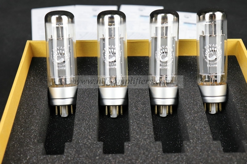 PSVANE Quad(4) vacuum tube EL34-PH matched Philips Replica 6CA7