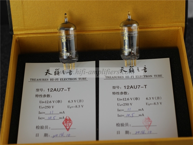 Shuguang Nature Sound 12AU7-T vacuum tube Matched Pair Gold pins