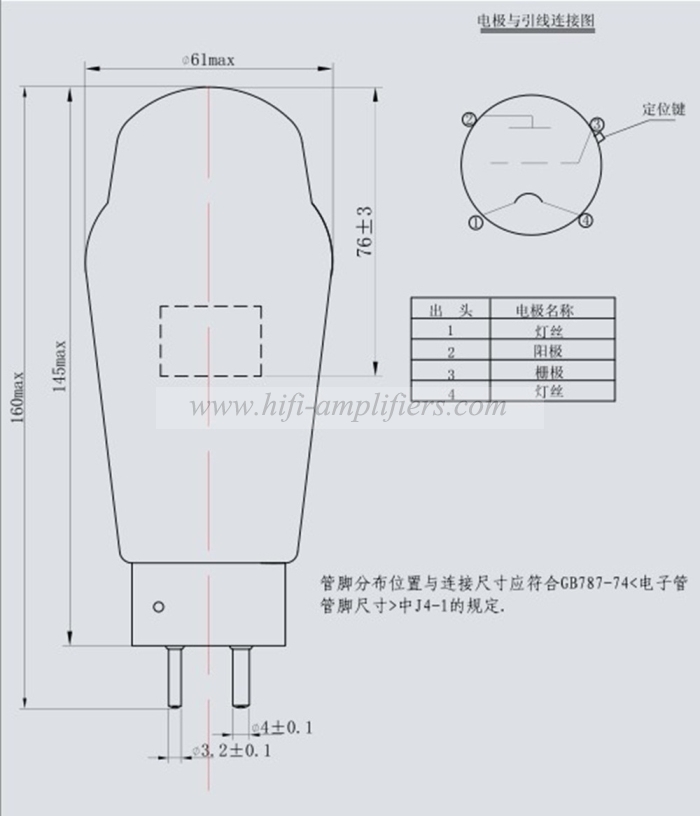 Shuguang WE300B Vacuum tubes Western Electric replica Pair valve 300B