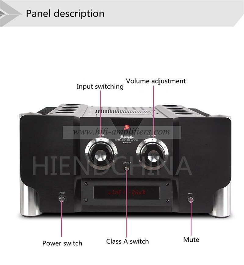 ShengYa A-203GS Transistor Amplifier Class A Integrated amp Full balanced