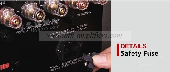 YAQIN MS-120 HiFi Audio Integrated Amp Vacuum tube KT120x4 Amplifier push-pull