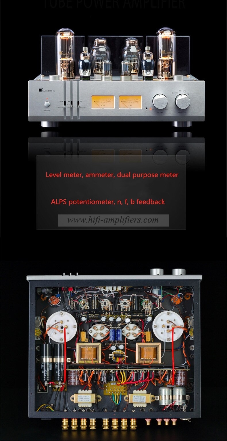 MUZISHARE X20 300B 845 Class A Sinle-ended Tube Amplifier & Power Amp Balance