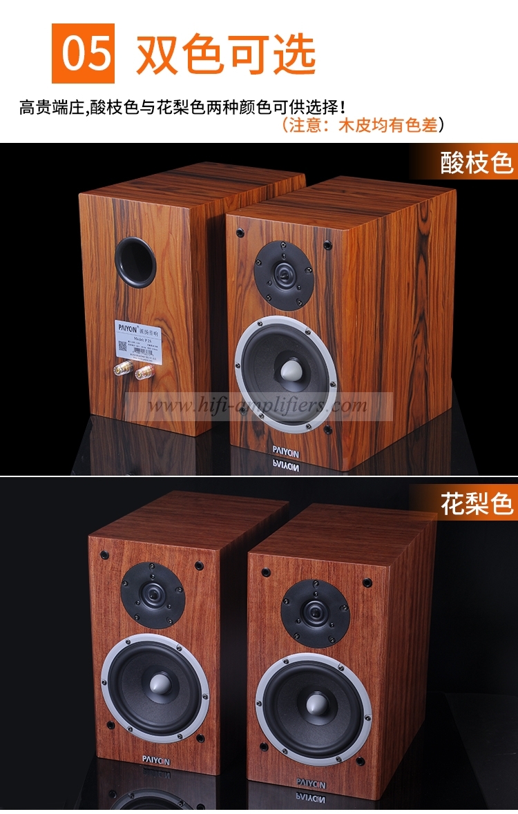 PAIYON P2S Hifi audio Bookshelf loudspeaker audiophile Passive Speaker pair New