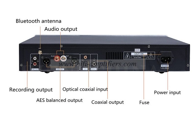 RFTLYS CD5 HIFI Fiber/Coaxial/Digital Decode CD player with Bluetooth