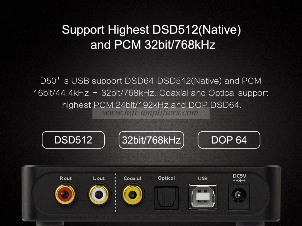 Topping D50 DSD512 ES9038 Hard Solution HiFi XMOS USB DAC 32Bit