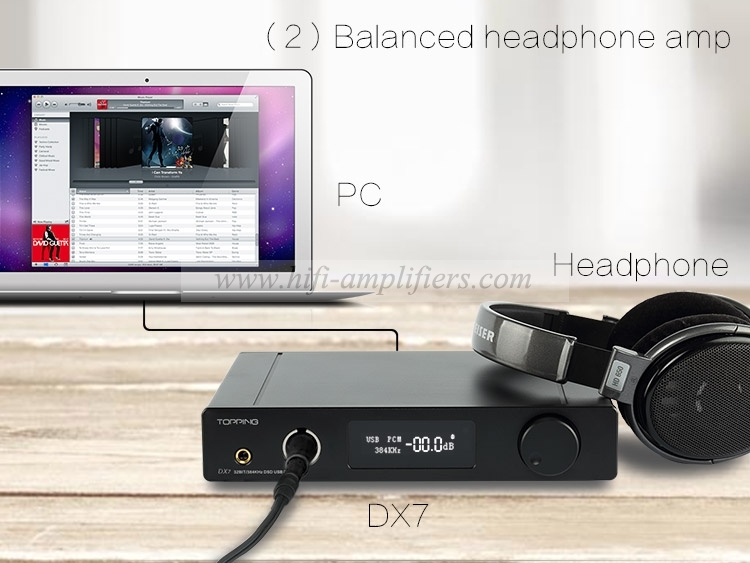 Topping DX7s full balanced decoding Headphone Amplifier DAC USB ES9038 DSD512 32Bit/768KHz