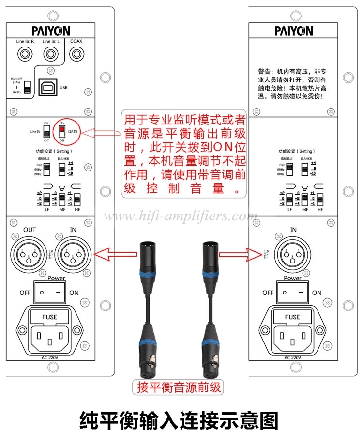 PAIYON A61 HiFi Active Monitor Speaker Decode & Bluetooth Audiophile Loudspeaker