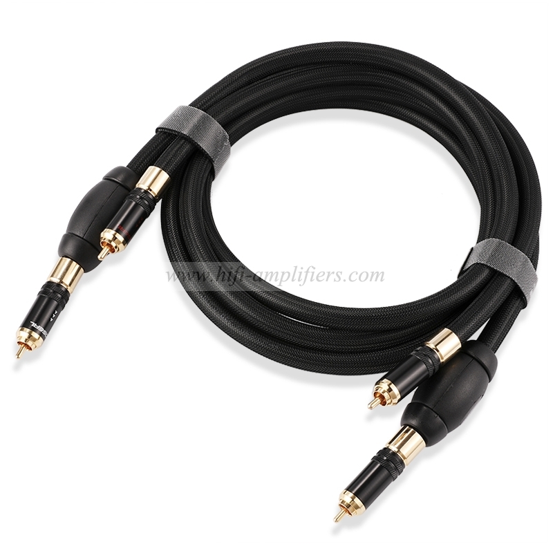 Choseal QS992 Hi Fi OCC 6N Single Crystal Copper AV Cable 2RCA to 2RCA Audio Cable