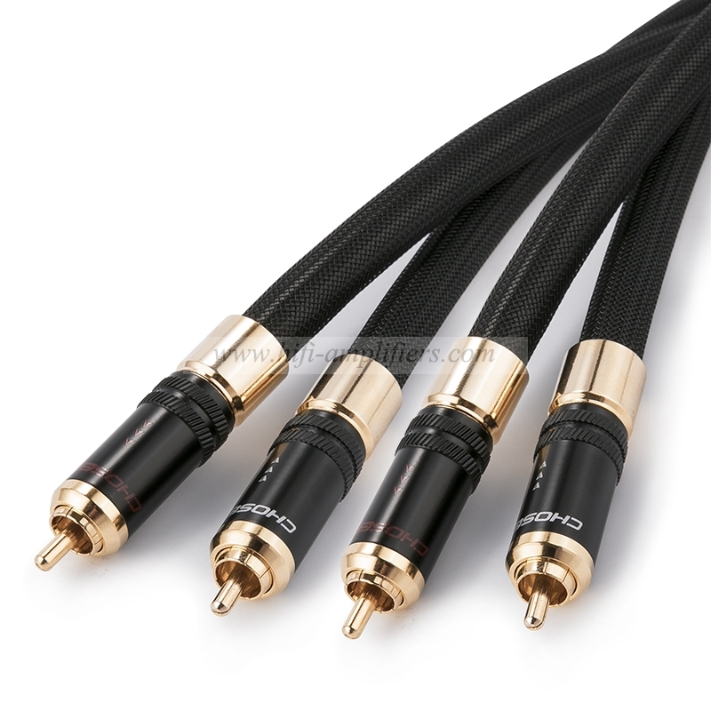 Choseal QS992 Hi Fi OCC 6N Single Crystal Copper AV Cable 2RCA to 2RCA Audio Cable