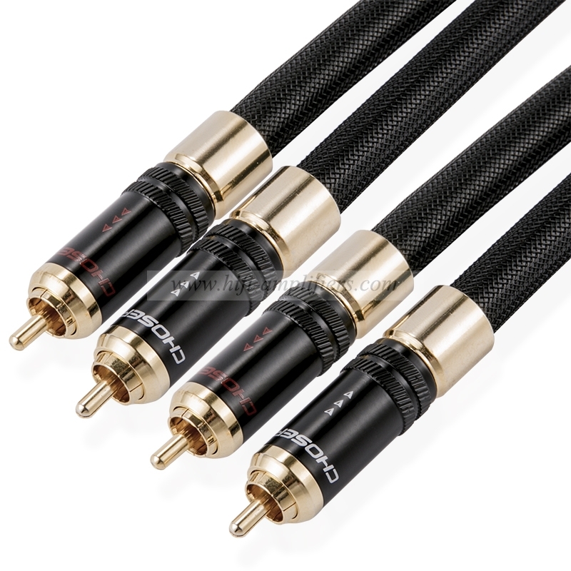 Choseal QS992 Hi Fi OCC 6N Single Crystal Copper AV Cable 2RCA to 2RCA Audio Cable