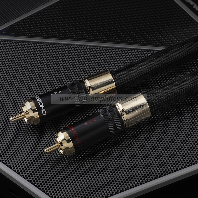 Choseal QS992 Hi Fi OCC 6N Single Crystal Copper AV Cable 2RCA to 2RCA Audio Cable