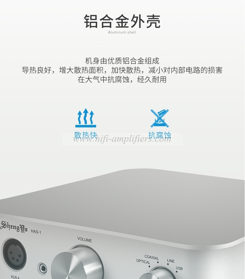 Shengya HAS-1 Desktop Decode Amp HiFI Headphone Amplifier XML Output