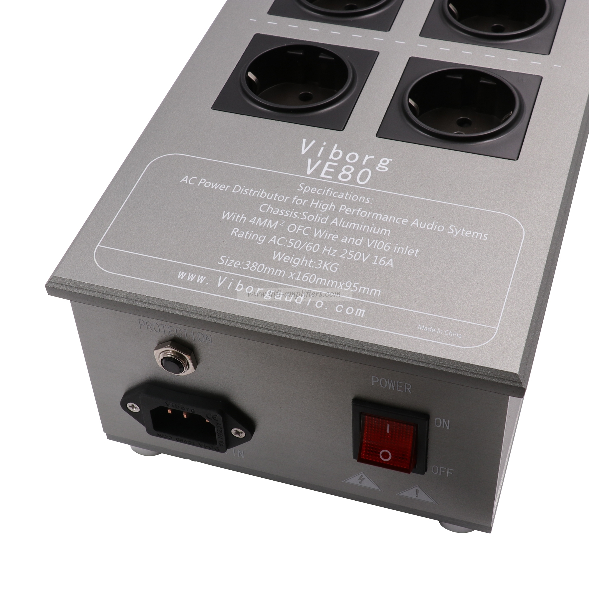 Viborg VE80 HiFi Power Filter Plant Schuko Socket 8Ways EU Outlets