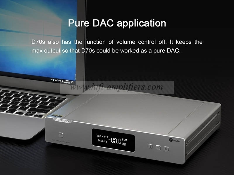 TOPPING D70S MQA Decoder 2*AK4497 Bluetooth 5.0 32Bit/768K DSD512 Hi-Res Hifi Music DAC with Remote Control