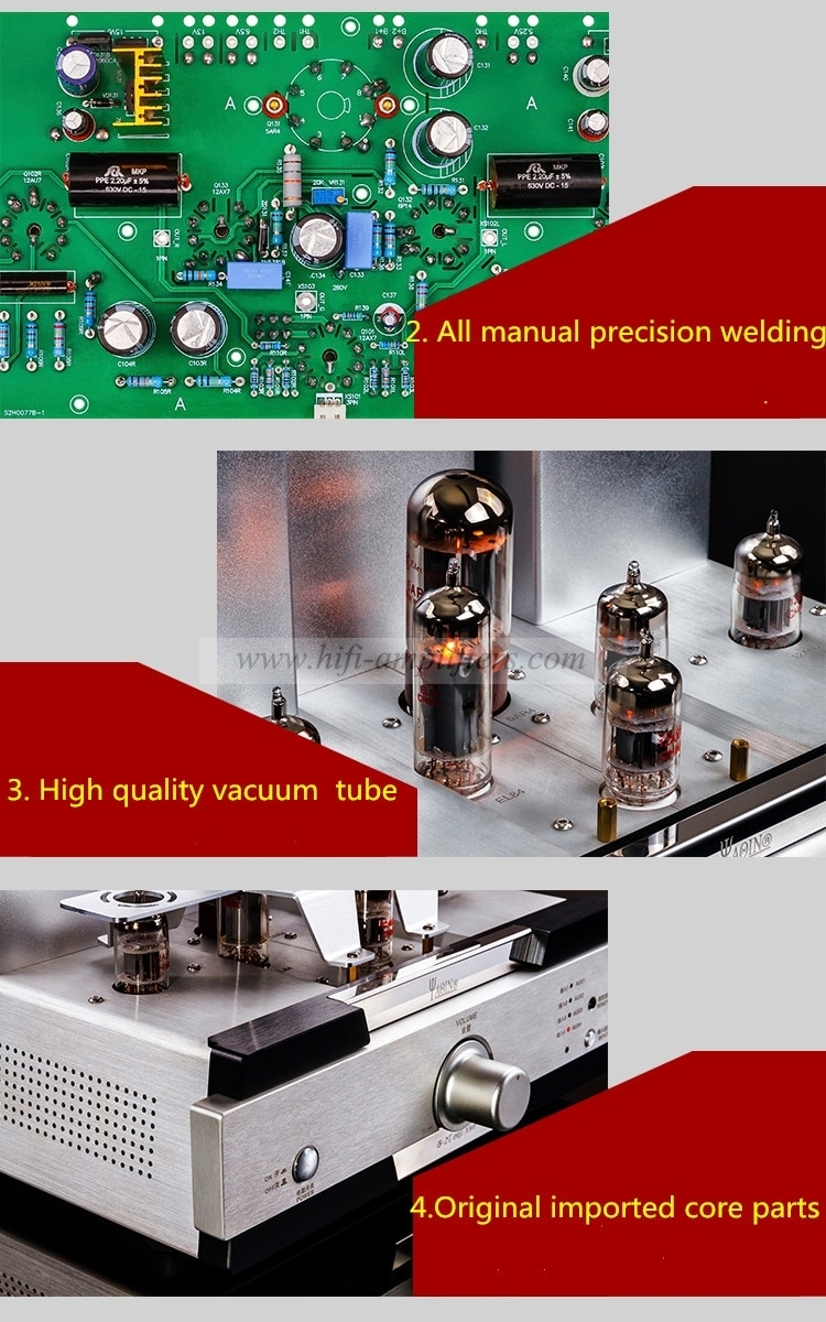 YAQIN B-2T HIFI EL84 Vacuum Tube Preamp Pre-amplifier Preamplifier With Remote